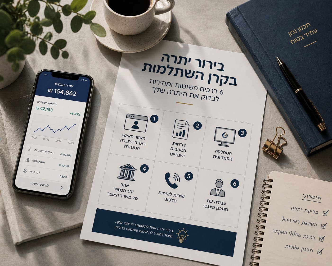 ב6 דרכים לבירור יתרה בקרן השתלמות