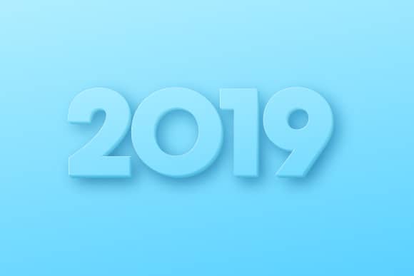 שנת 2019 בצבע כחול